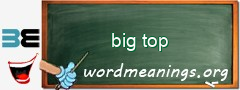 WordMeaning blackboard for big top